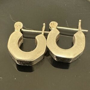Sterling silver 925 contemporary Hoop Earrings, NWOT